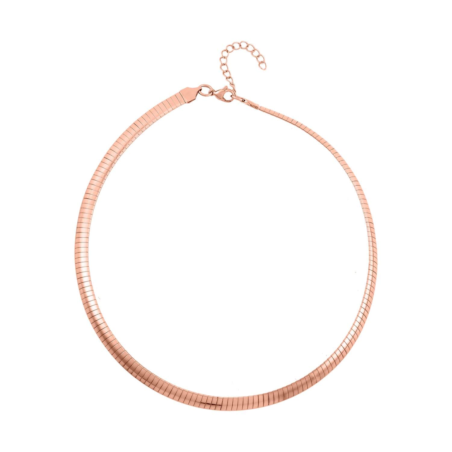 Rose gold omega discount necklace