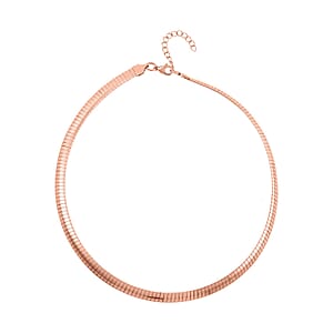 Omega Chain Necklace (18-20 Inches) in ION Plated RG Stainless Steel | Tarnish-Free, Waterproof, Sweat Proof Jewelry