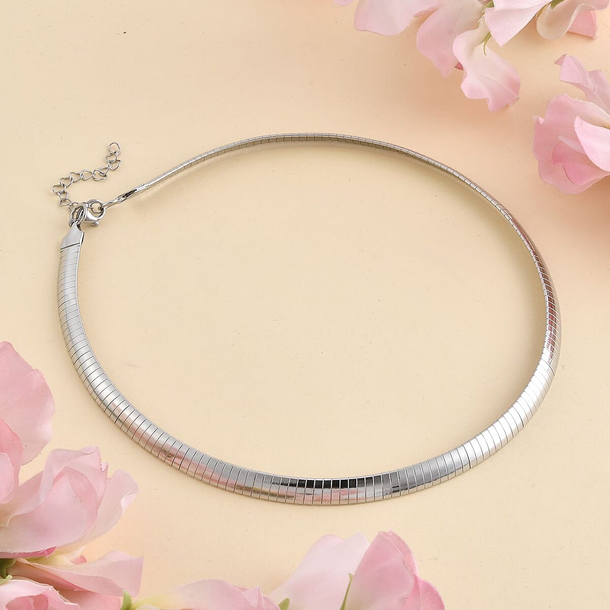 Omega Chain Necklace (18-20 Inches) in Stainless Steel , Tarnish-Free, Waterproof, Sweat Proof Jewelry image number 1