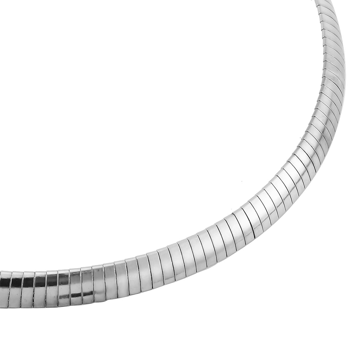 Omega Chain Necklace (18-20 Inches) in Stainless Steel , Tarnish-Free, Waterproof, Sweat Proof Jewelry image number 3