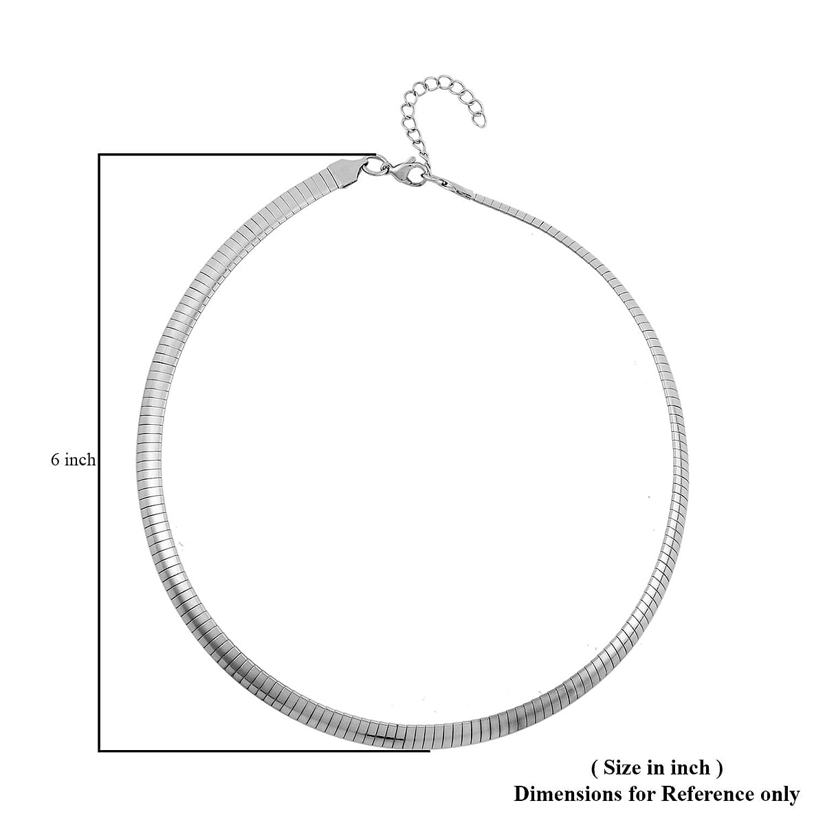 Omega Chain Necklace (18-20 Inches) in Stainless Steel , Tarnish-Free, Waterproof, Sweat Proof Jewelry image number 4