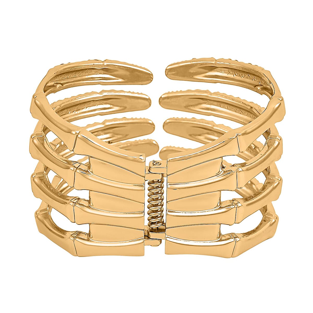 Austrian Crystal Cuff Bracelet in Goldtone (6.50 In) image number 4
