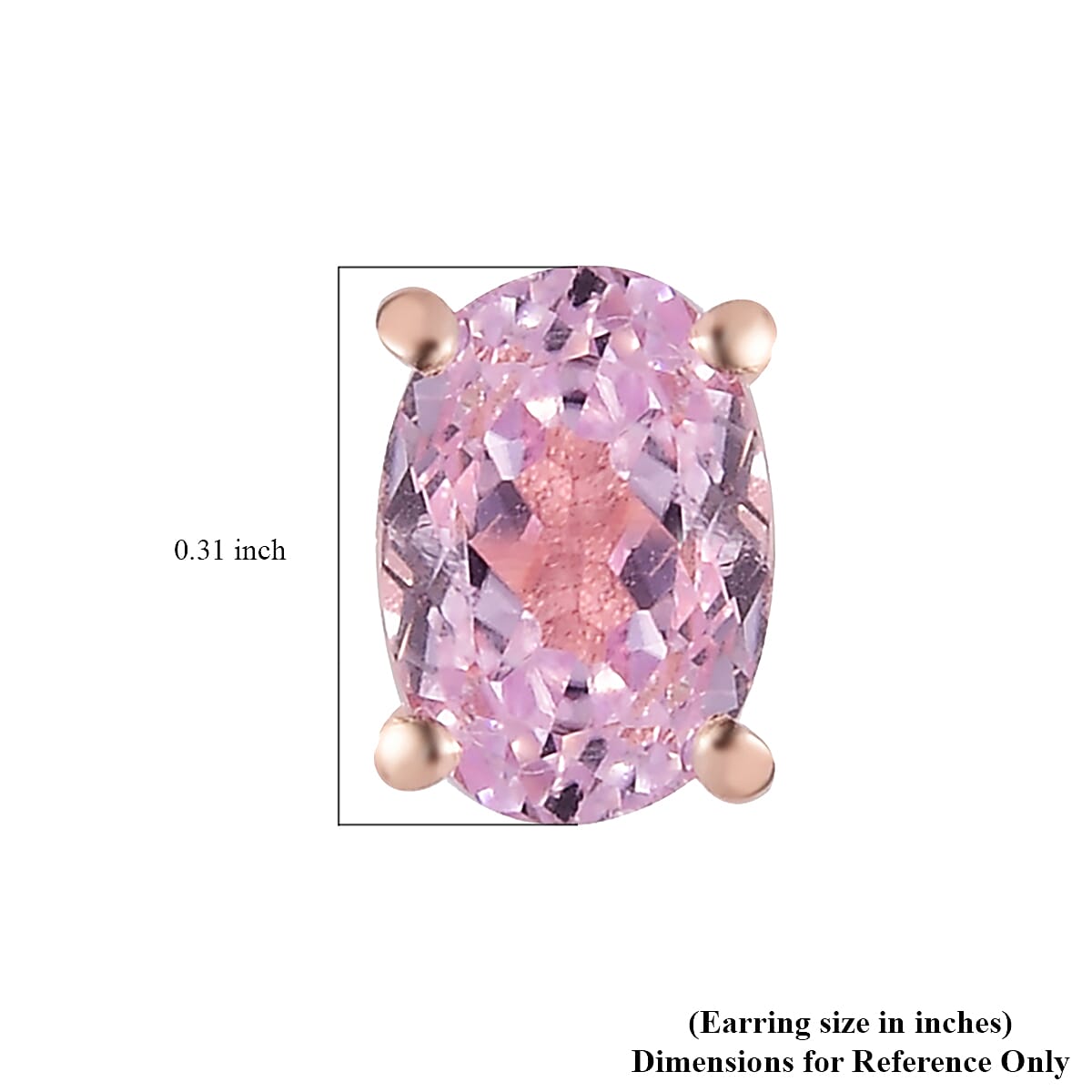 Premium Martha Rocha Kunzite Stud Earrings in Vermeil Rose Gold Over Sterling Silver 2.35 ctw image number 4