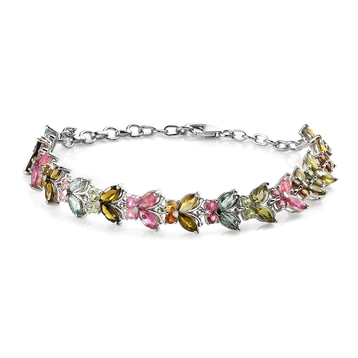 Pink 2024 Tourmaline Sterling Butterfly Bracelet