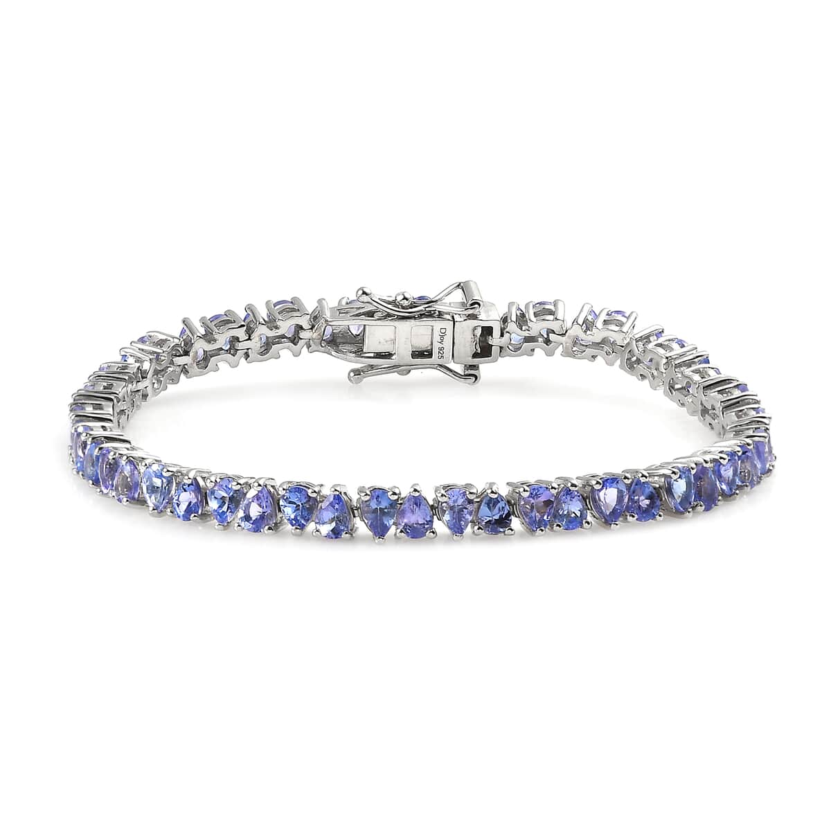 TLV Tanzanite Tennis Bracelet in Platinum Over Sterling Silver (6.50 In) (9.60 g) 7.40 ctw image number 0