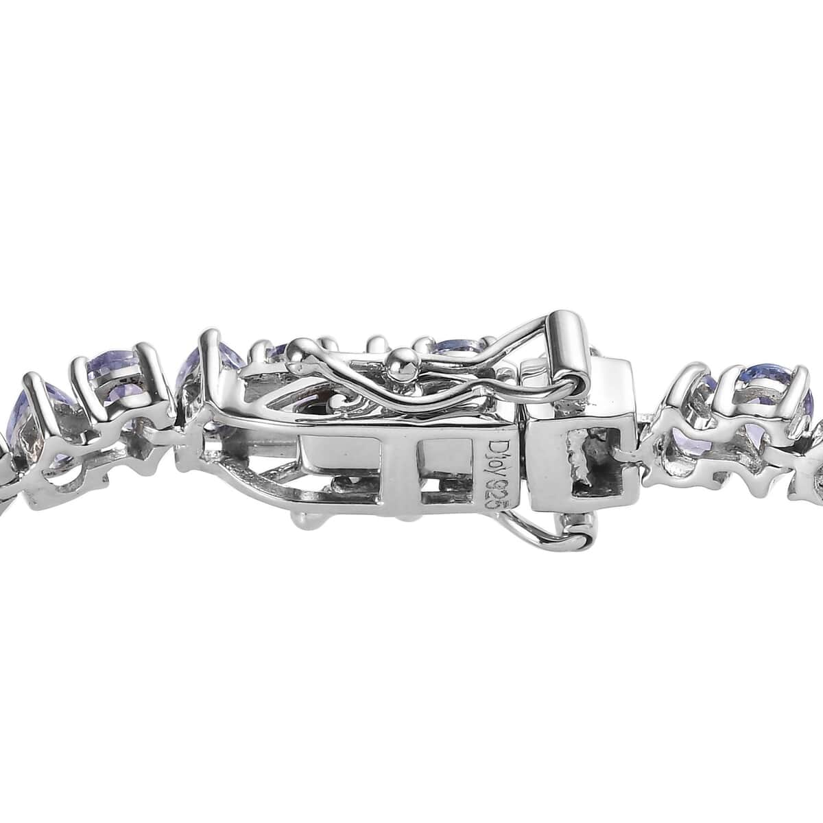 Tanzanite Tennis Bracelet in Platinum Over Sterling Silver (7.25 In) 8.25 ctw image number 3