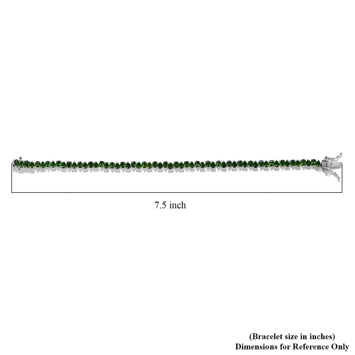 Chrome Diopside Tennis Bracelet in Platinum Over Sterling Silver (7.25 In) 9.75 ctw image number 4