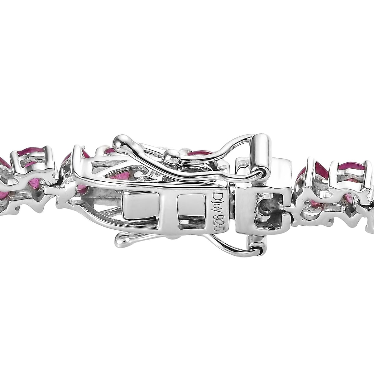Niassa Ruby (FF) Tennis Bracelet in Platinum Over Sterling Silver (7.25 In) 12.65 ctw image number 3