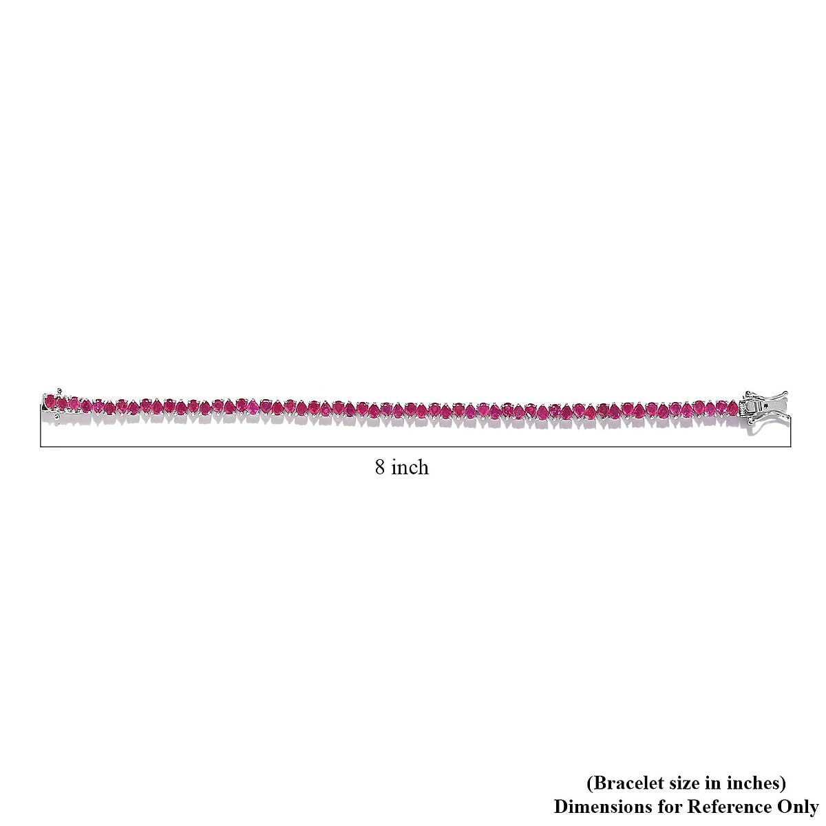 Niassa Ruby (FF) Tennis Bracelet in Platinum Over Sterling Silver (7.25 In) 12.65 ctw image number 4