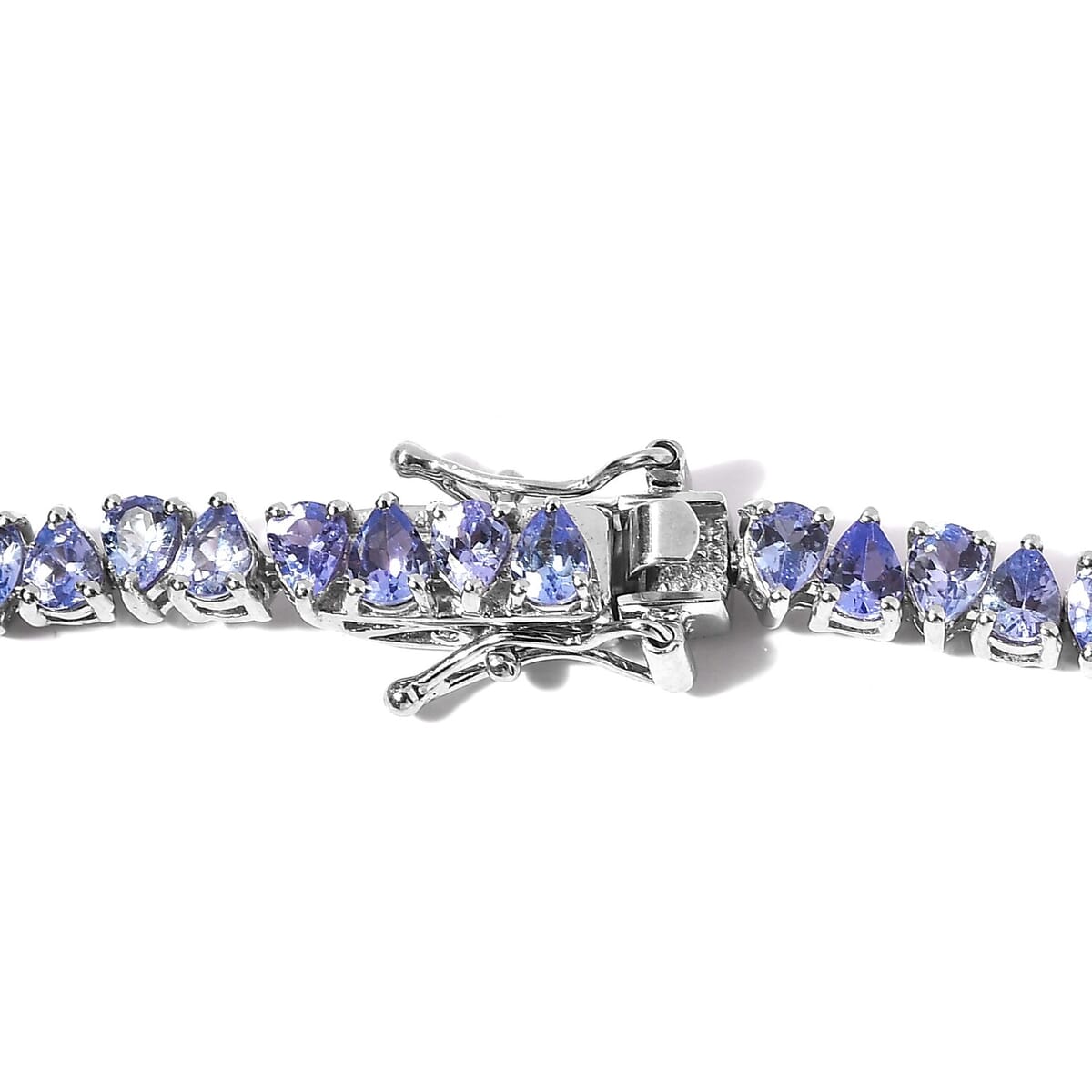 TLV Tanzanite Tennis Necklace (18 Inches) in Platinum Over Sterling Silver (23.40 g) 20.60 ctw image number 4
