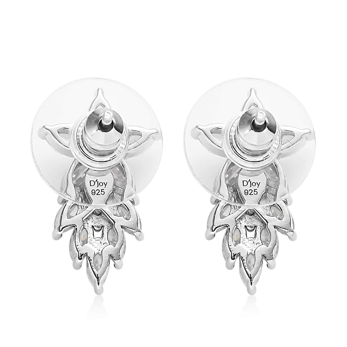 Moissanite Earrings in Platinum Over Sterling Silver 2.15 ctw image number 3