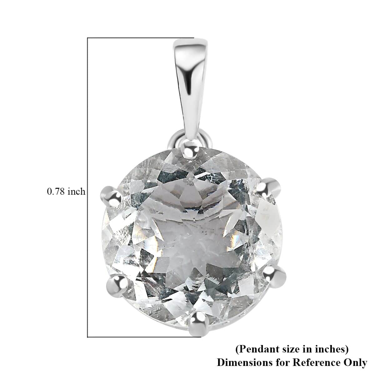 Luxoro 10K White Gold 120 Facets Mexican Hyalite Opal and Moissanite Pendant with Free UV Flash Light 5.40 ctw image number 5