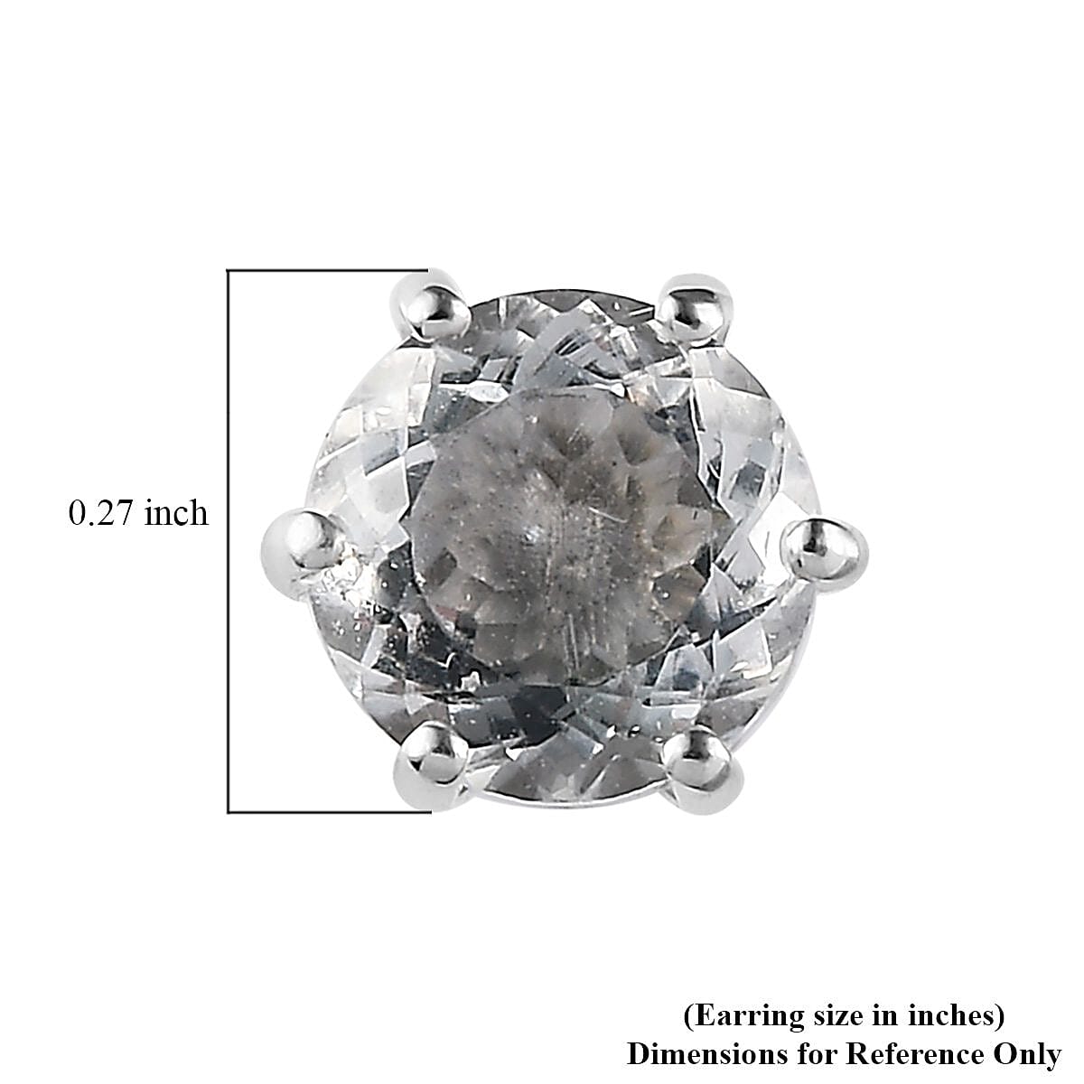 LUXORO 10K White Gold 120 Facets Mexican Hyalite Opal and Moissanite Stud Earrings with Free UV Torch 1.50 ctw image number 5