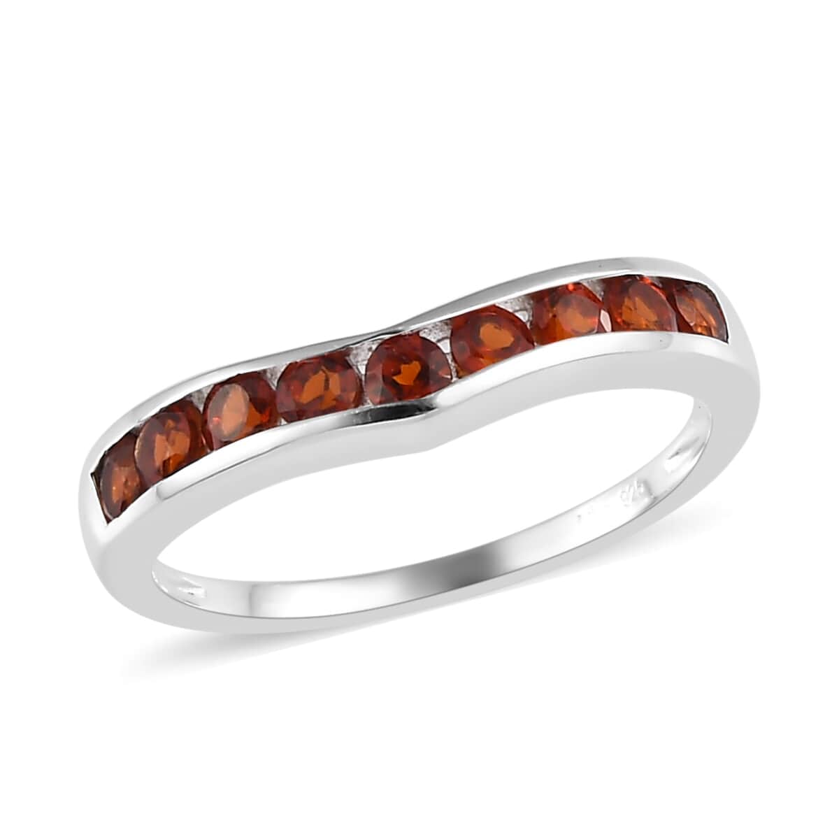 Mozambique Garnet Ring in Sterling Silver (Delivery in 7-10 Business Days) 0.75 ctw image number 0