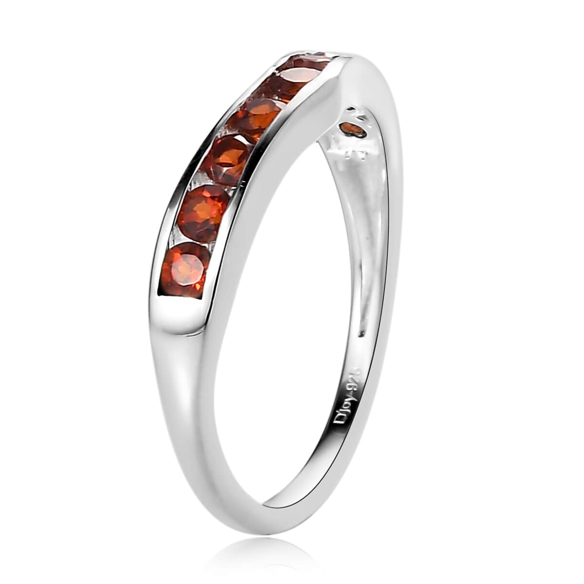 Mozambique Garnet Ring in Sterling Silver (Delivery in 7-10 Business Days) 0.75 ctw image number 3