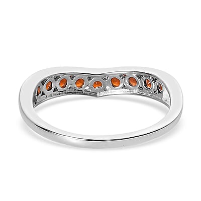 Mozambique Garnet Ring in Sterling Silver (Size 6.0) 0.75 ctw