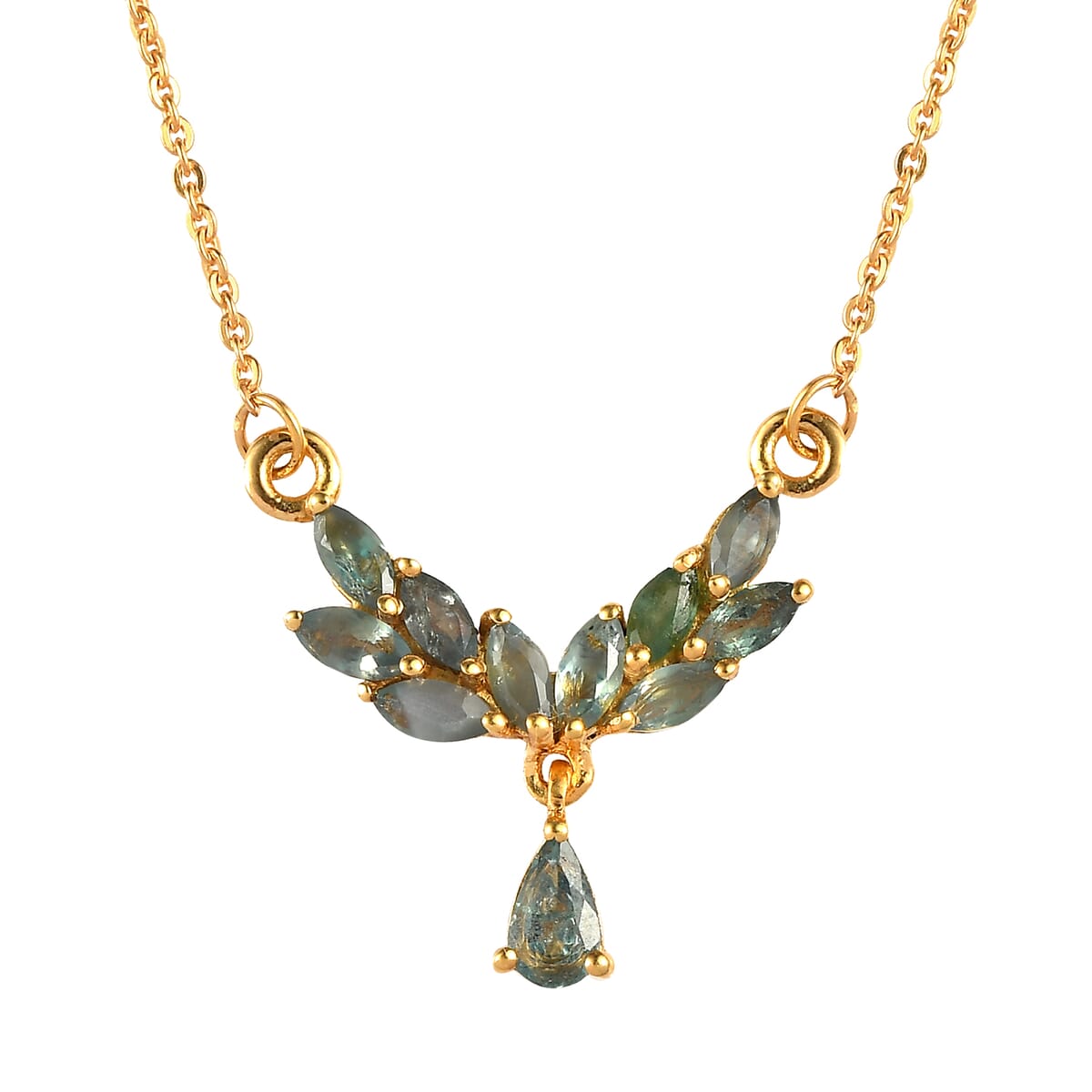 Narsipatnam Alexandrite Necklace 18 Inches in Vermeil Yellow Gold Over Sterling Silver 1.00 ctw image number 0