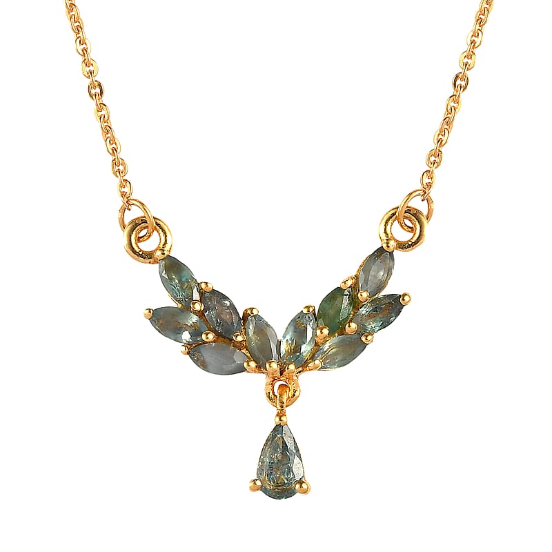 Narsipatnam Alexandrite Necklace 18 Inches in Vermeil Yellow Gold Over Sterling Silver 1.00 ctw