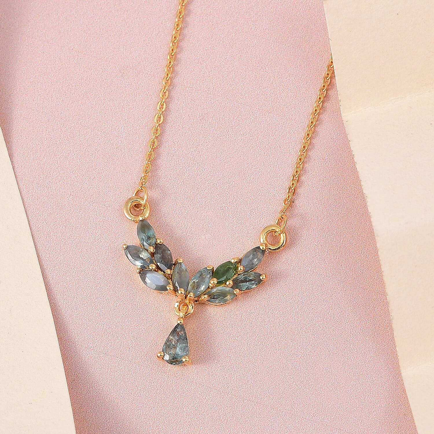 Narsipatnam Alexandrite Necklace 18 Inches in Vermeil Yellow Gold Over Sterling Silver 1.00 ctw