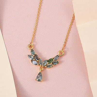 Narsipatnam Alexandrite Necklace 18 Inches in Vermeil Yellow Gold Over Sterling Silver 1.00 ctw