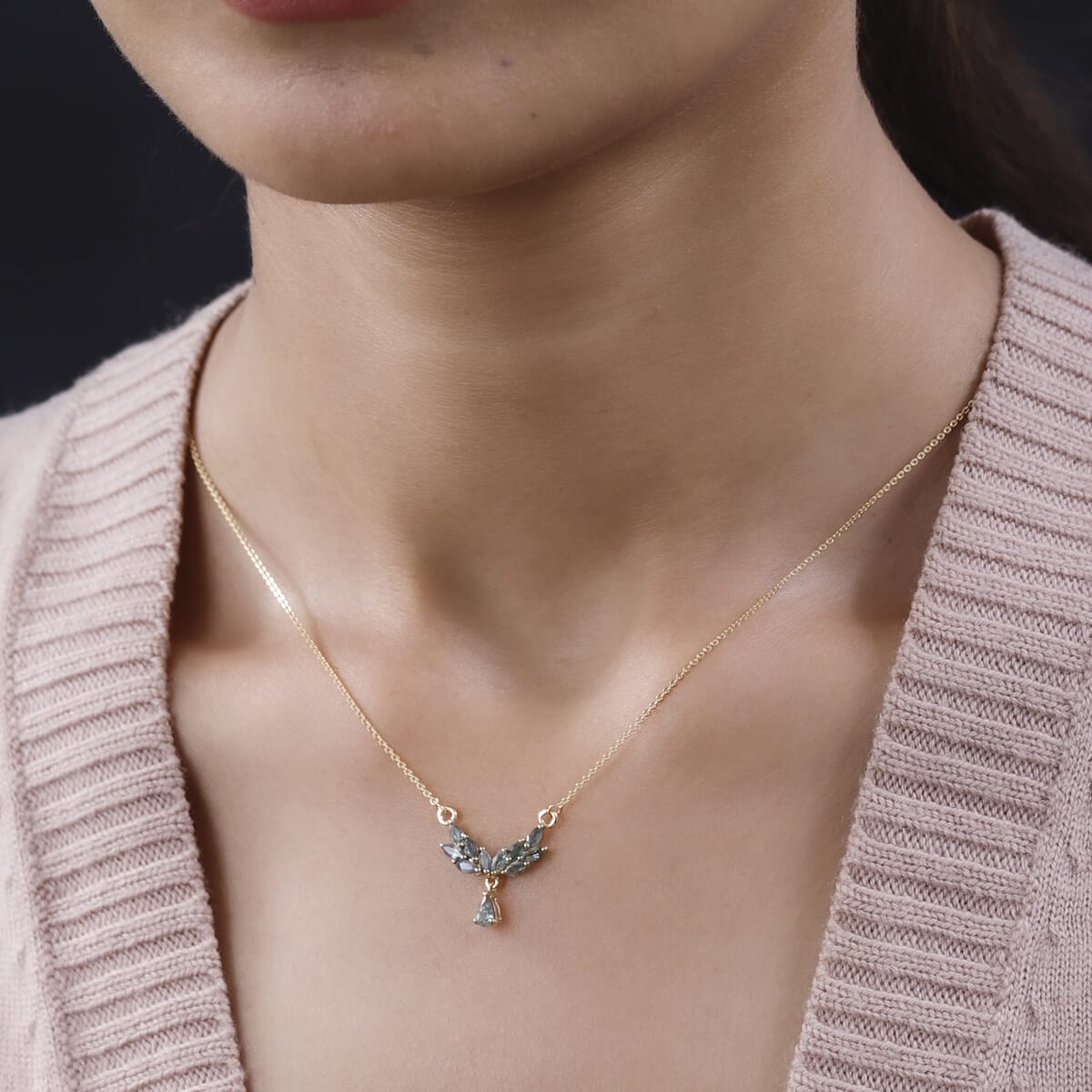 Narsipatnam Alexandrite Necklace 18 Inches in Vermeil Yellow Gold Over Sterling Silver 1.00 ctw image number 2