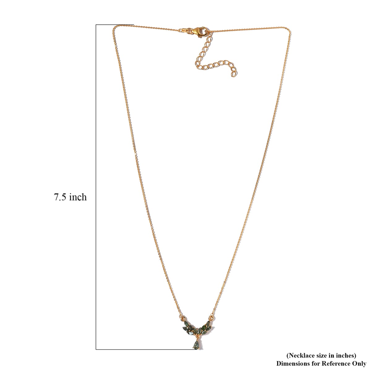 Narsipatnam Alexandrite Necklace 18 Inches in Vermeil Yellow Gold Over Sterling Silver 1.00 ctw image number 5