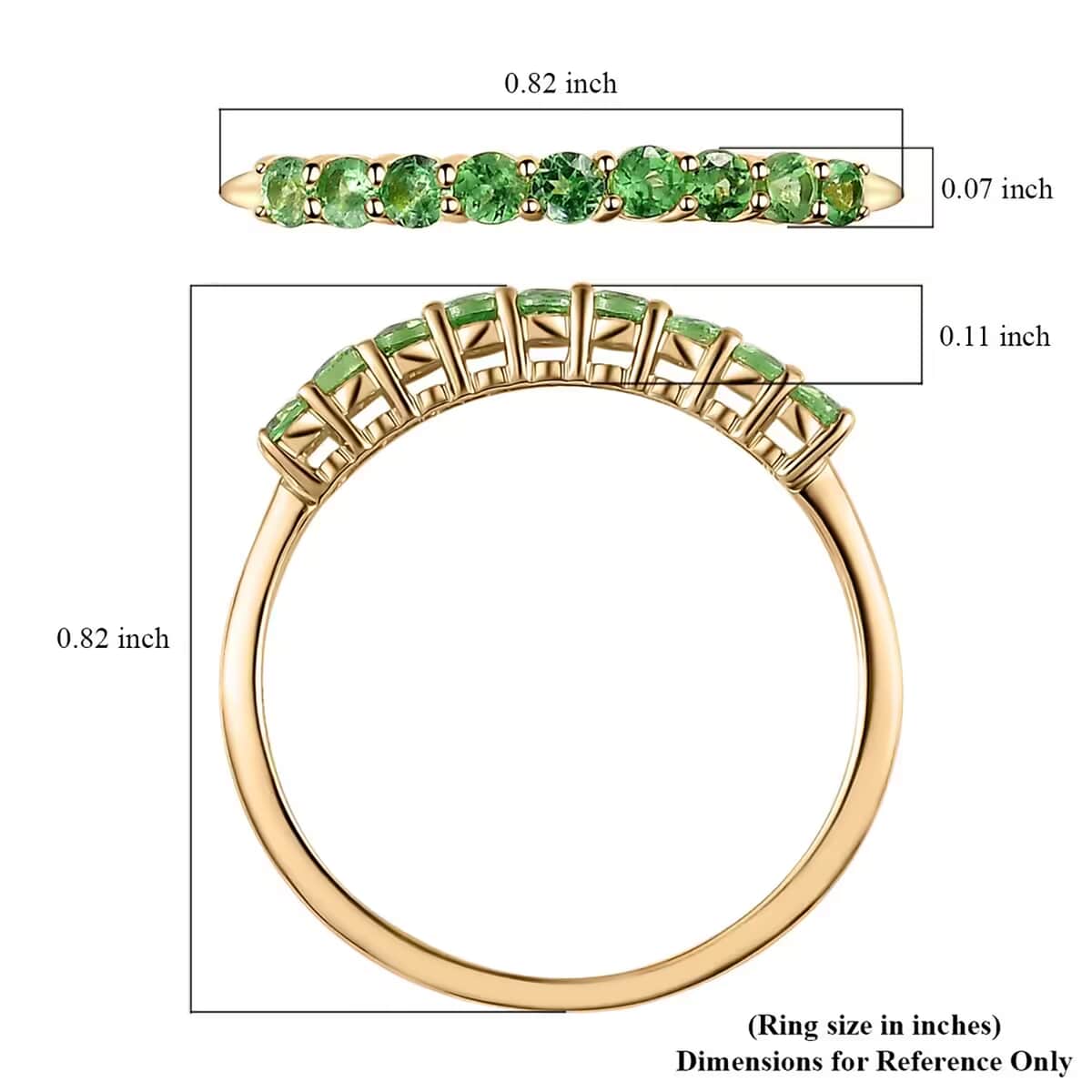 Luxoro 10K Yellow Gold Premium Viceroy Spessartine Garnet Ring 0.50 ctw image number 6