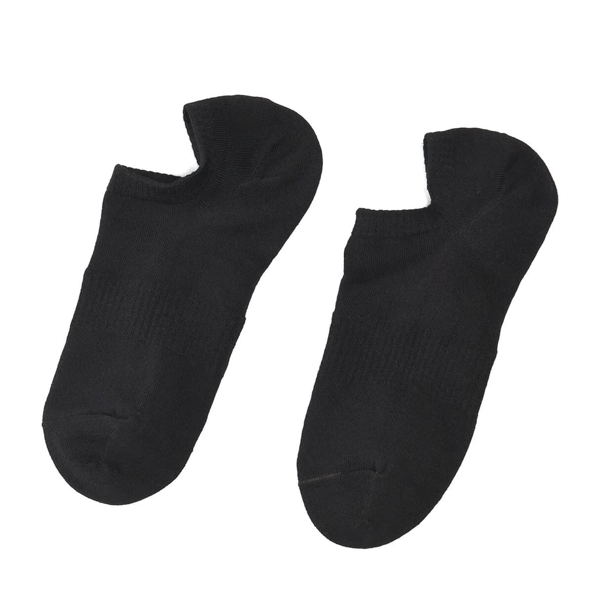 Set of 4 Black Sock with Silicone Heel Grip (Foot Size 10.24"-11.81") image number 2