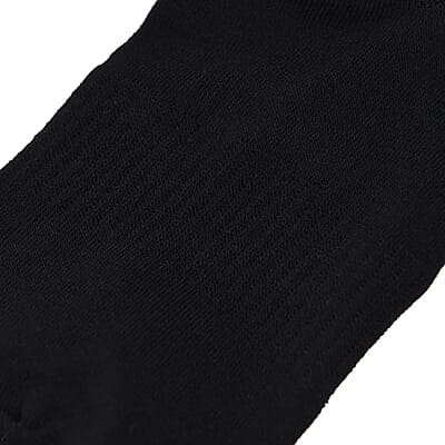 Set of 4 Pair Bamboo Infused Super Low Invisible Socks with Anti-Slip Silicone Heel Grip - Black