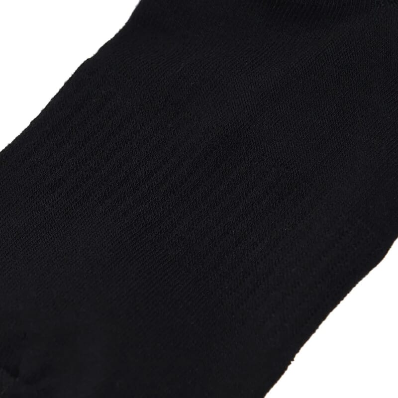 Set of 4 Pair Bamboo Infused Super Low Invisible Socks with Anti-Slip Silicone Heel Grip - Black