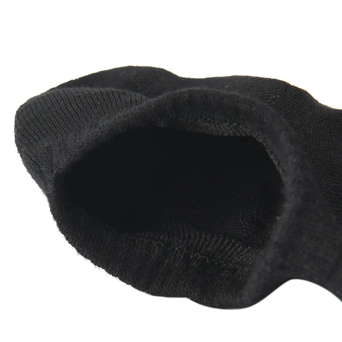 Set of 4 Black Sock with Silicone Heel Grip (Foot Size 10.24"-11.81") image number 4