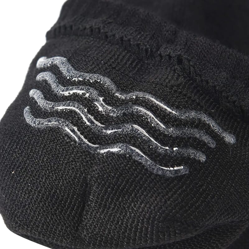 Set of 4 Pair Bamboo Infused Super Low Invisible Socks with Anti-Slip Silicone Heel Grip - Black