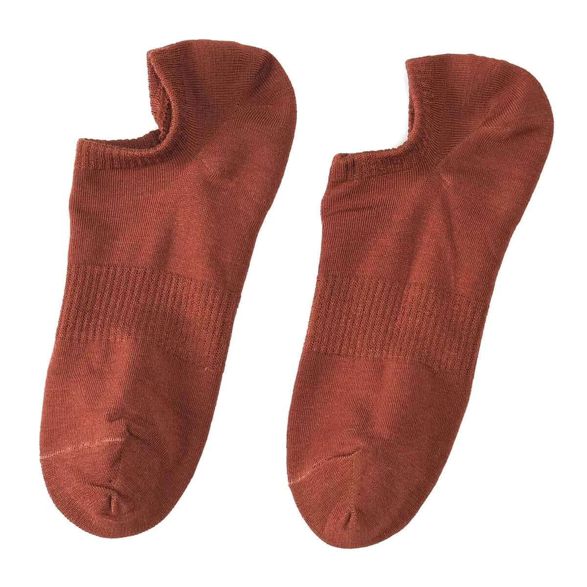 Set of 4 Pair Bamboo Infused Super Low Invisible Socks with Anti-Slip Silicone Heel Grip - Multi Color image number 2