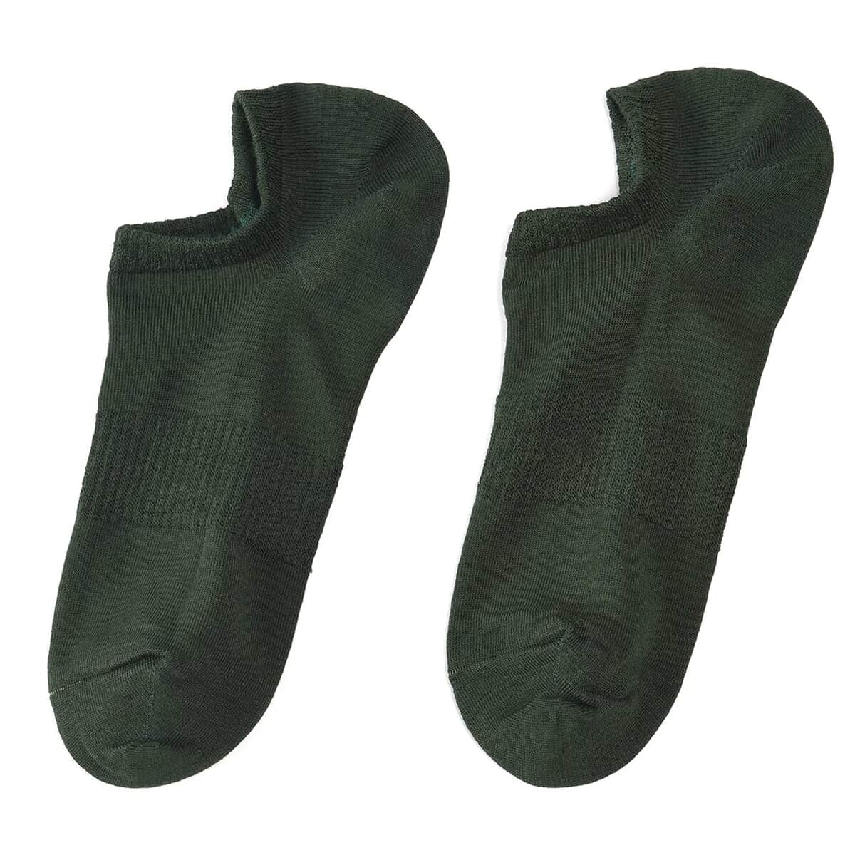 Set of 4 Pair Bamboo Infused Super Low Invisible Socks with Anti-Slip Silicone Heel Grip - Multi Color image number 4