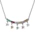 Multi Color Austrian Crystal 5 Star Necklace 20 Inches in Stainless Steel 4.20 ctw image number 0