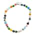 Multi Color Murano Style Heart Beaded Necklace 18 Inches in Stainless Steel image number 0