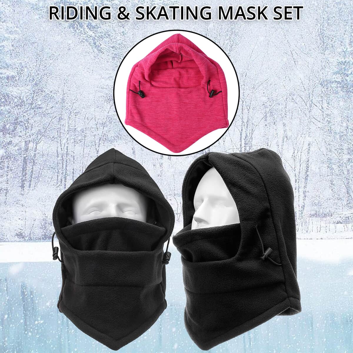 Set of 2 Red Windproof Riding and Skating Mask image number 1