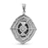 Austrian Pinolith Solitaire Pendant in Platinum Over Copper with Magnet 10.00 ctw image number 3