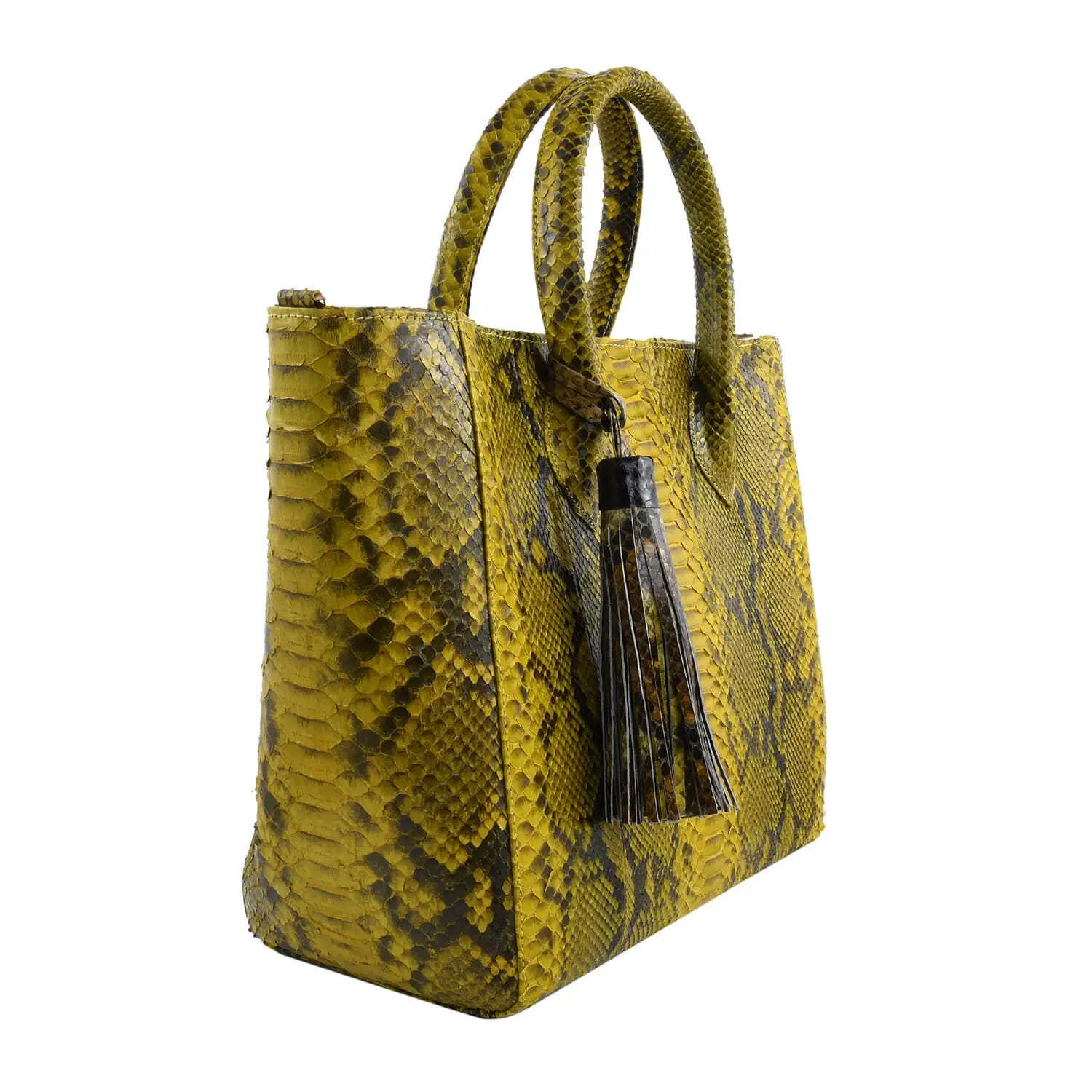 Genuine Python Top Handle Bag / Designer Bag / Exotic