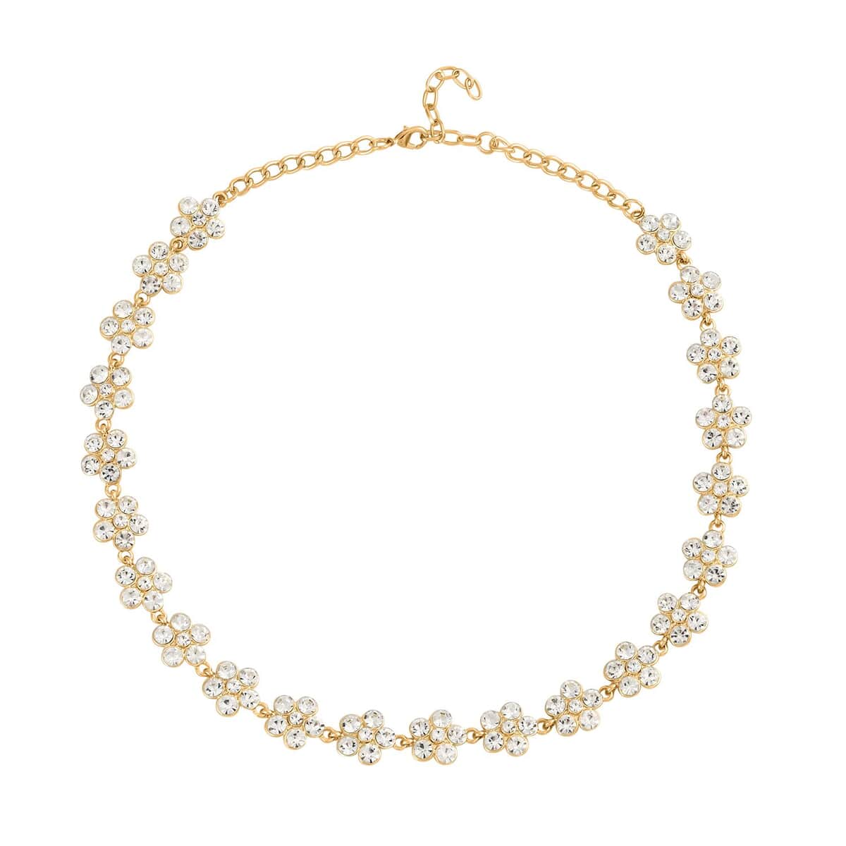 Austrian Crystal Necklace 20-22 Inches in Goldtone image number 0