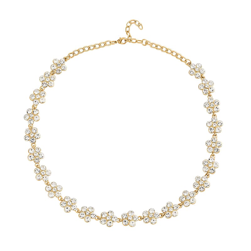 Austrian Crystal Necklace in Goldtone 20-22 Inches