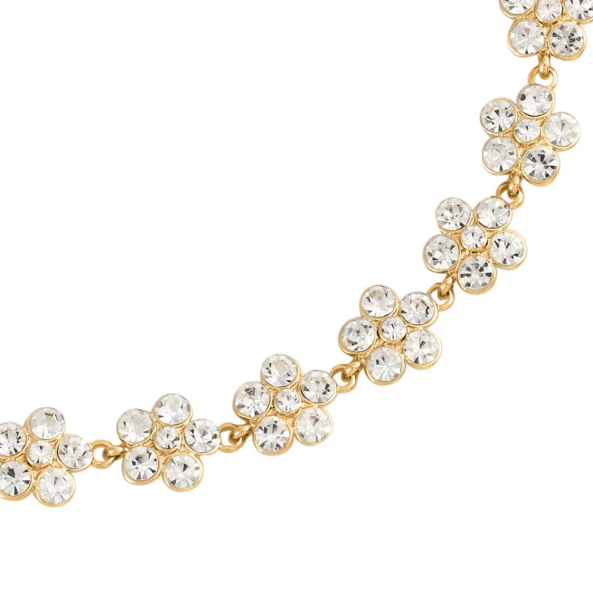 Austrian Crystal Necklace 20-22 Inches in Goldtone image number 2