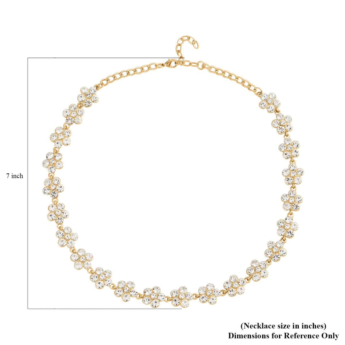 Austrian Crystal Necklace 20-22 Inches in Goldtone image number 3