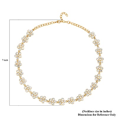 Austrian Crystal Necklace in Goldtone 20-22 Inches