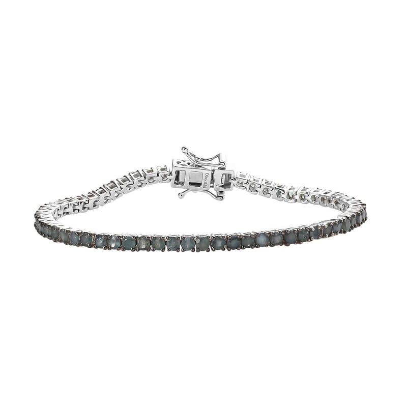 Narsipatnam Alexandrite Tennis Bracelet in Platinum Over Sterling Silver (6.50 In) 4.15 ctw