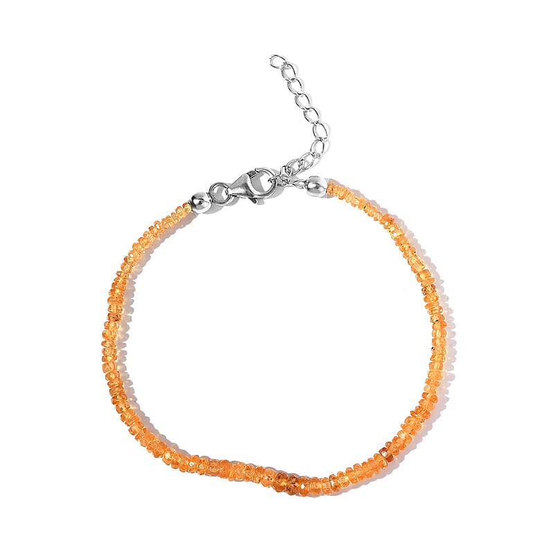 Viceroy Spessartine Garnet Beaded Bracelet in Sterling Silver (7.25 In) with Extender 19.40 ctw