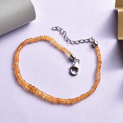 Viceroy Spessartine Garnet Beaded Bracelet in Sterling Silver (7.25 In) with Extender 19.40 ctw
