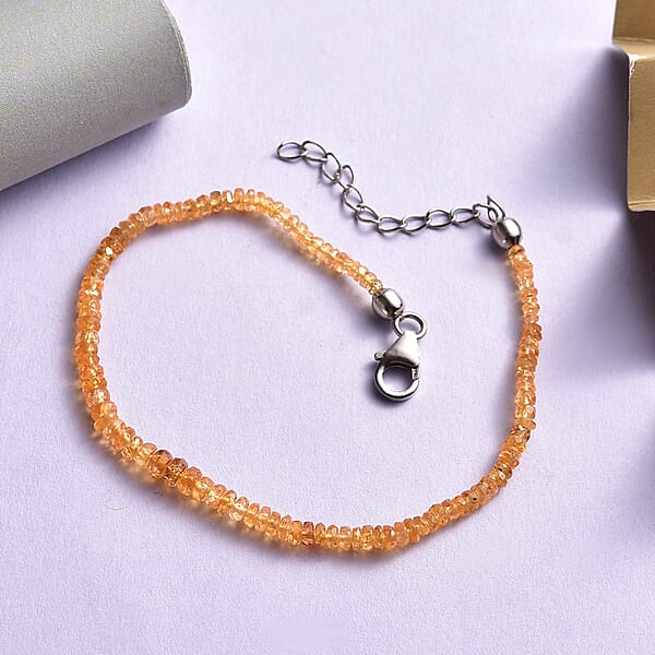Viceroy Spessartine Garnet Beaded Bracelet in Sterling Silver (7.25 In) with Extender 19.40 ctw