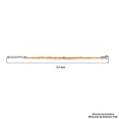 Viceroy Spessartine Garnet Beaded Bracelet in Sterling Silver (7.25 In) with Extender 19.40 ctw