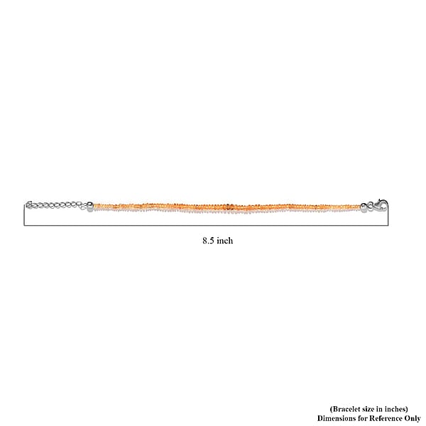 Viceroy Spessartine Garnet Beaded Bracelet in Sterling Silver (7.25 In) with Extender 19.40 ctw